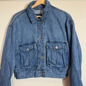 Women's Abercrombie & FItch Denim Blue Jean‎ Jacket Size Medium